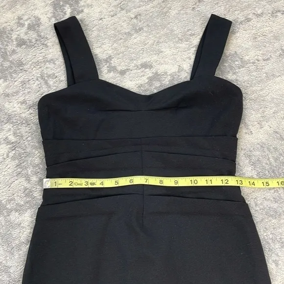 NWT Betsey Johnson Crepe Sheath Dress LBD Sweetheart Gathered Waist Pintuck Sz 2