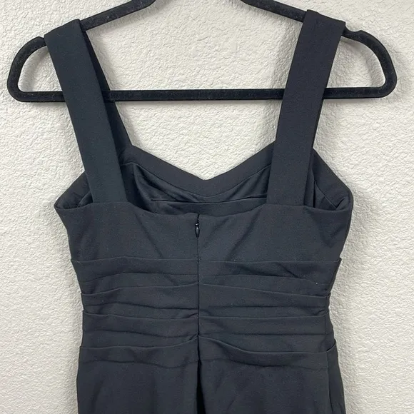 NWT Betsey Johnson Crepe Sheath Dress LBD Sweetheart Gathered Waist Pintuck Sz 2