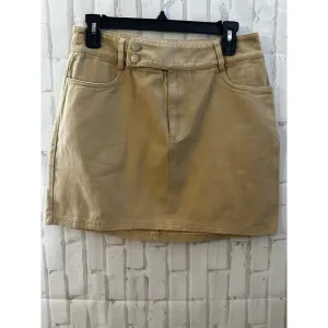 NWT Heatherly Tan Soft Denim Skirt Sz S