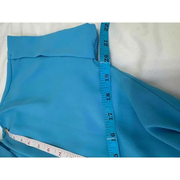NWT Intempo Blue Short Sleeve Wrap Shirt Dress Medium