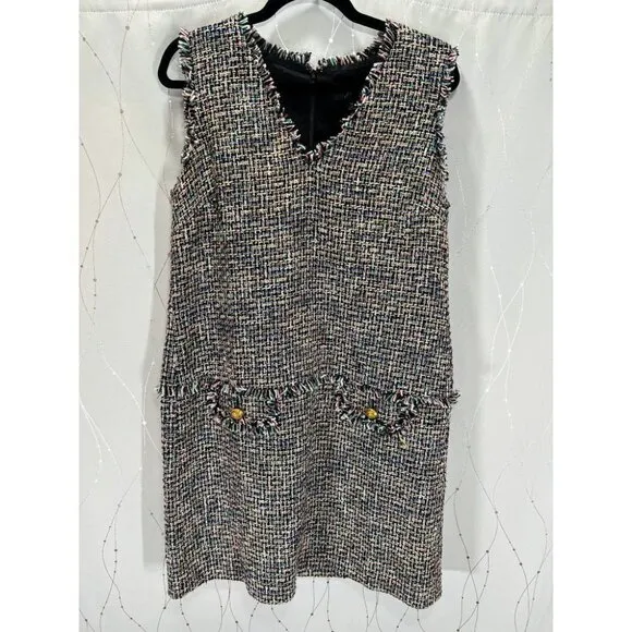 NWT J. Crew Fringe Tweed Sheath Dress $158