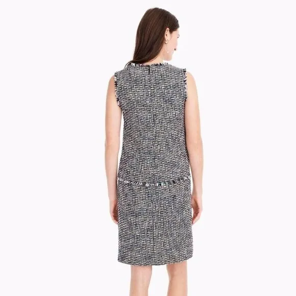 NWT J. Crew Fringe Tweed Sheath Dress $158