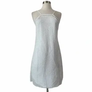 NWT NBD Revolve Sheer Lattice Grid Texture Overlay Mini Dress in White Sz. S