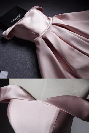 Off the Shoulder Pink A Line Short Prom Dresses,Cute Homecoming Dress OK405