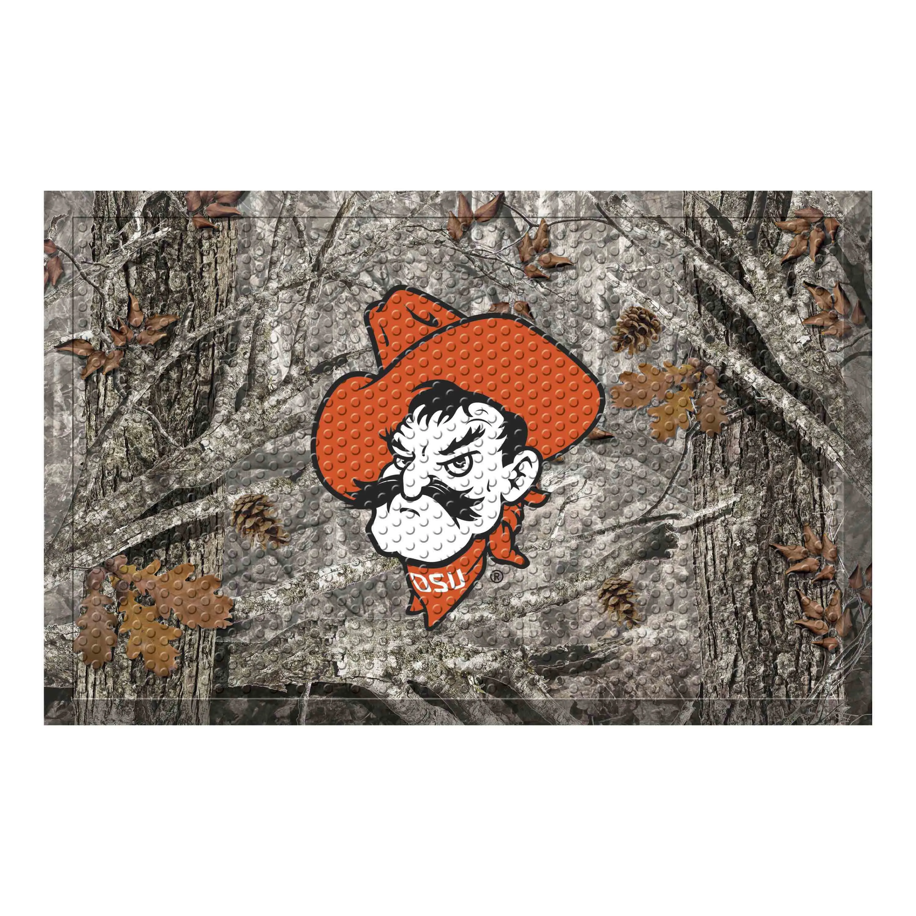 Oklahoma State University Camo Scraper Mat