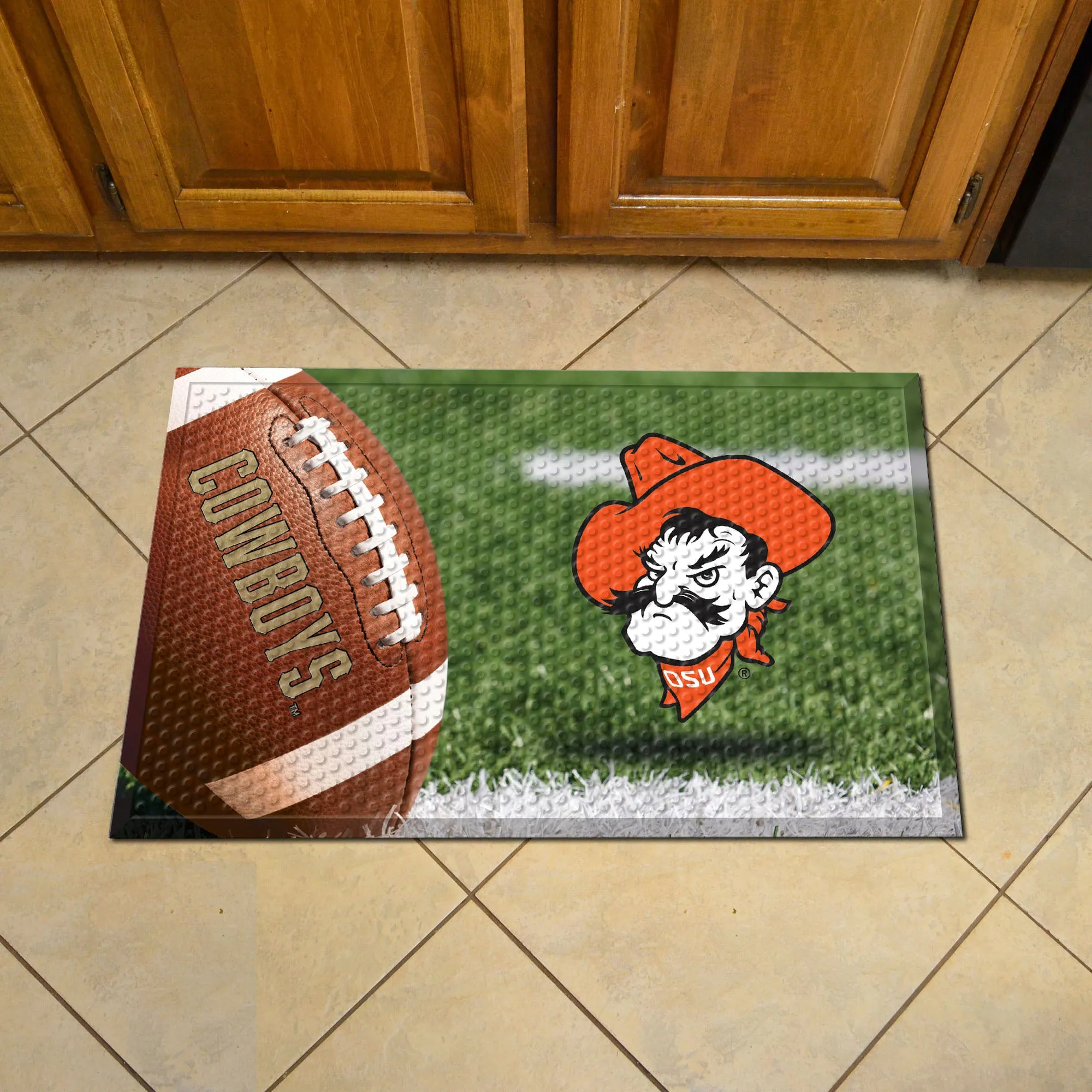 Oklahoma State University Camo Scraper Mat