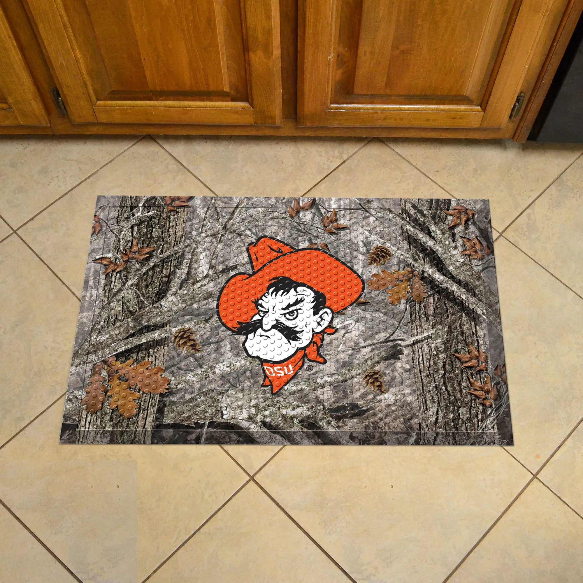 Oklahoma State University Camo Scraper Mat