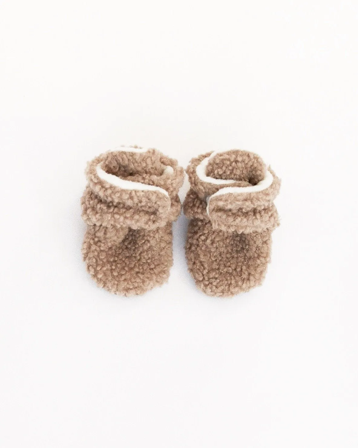 OLIVE & BUD TEDDY BOOTIES MILK/ALMOND/CHARCOAL