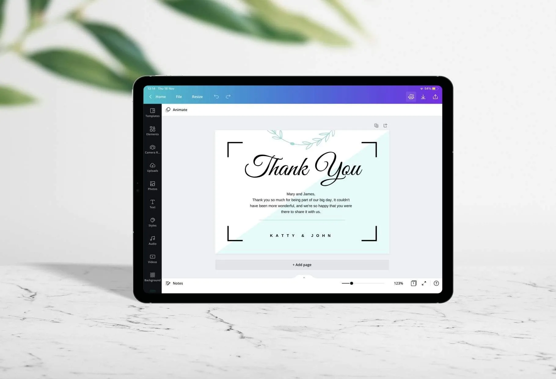 Olivia Printable Thank You Card Packaging Insert Note Canva Template