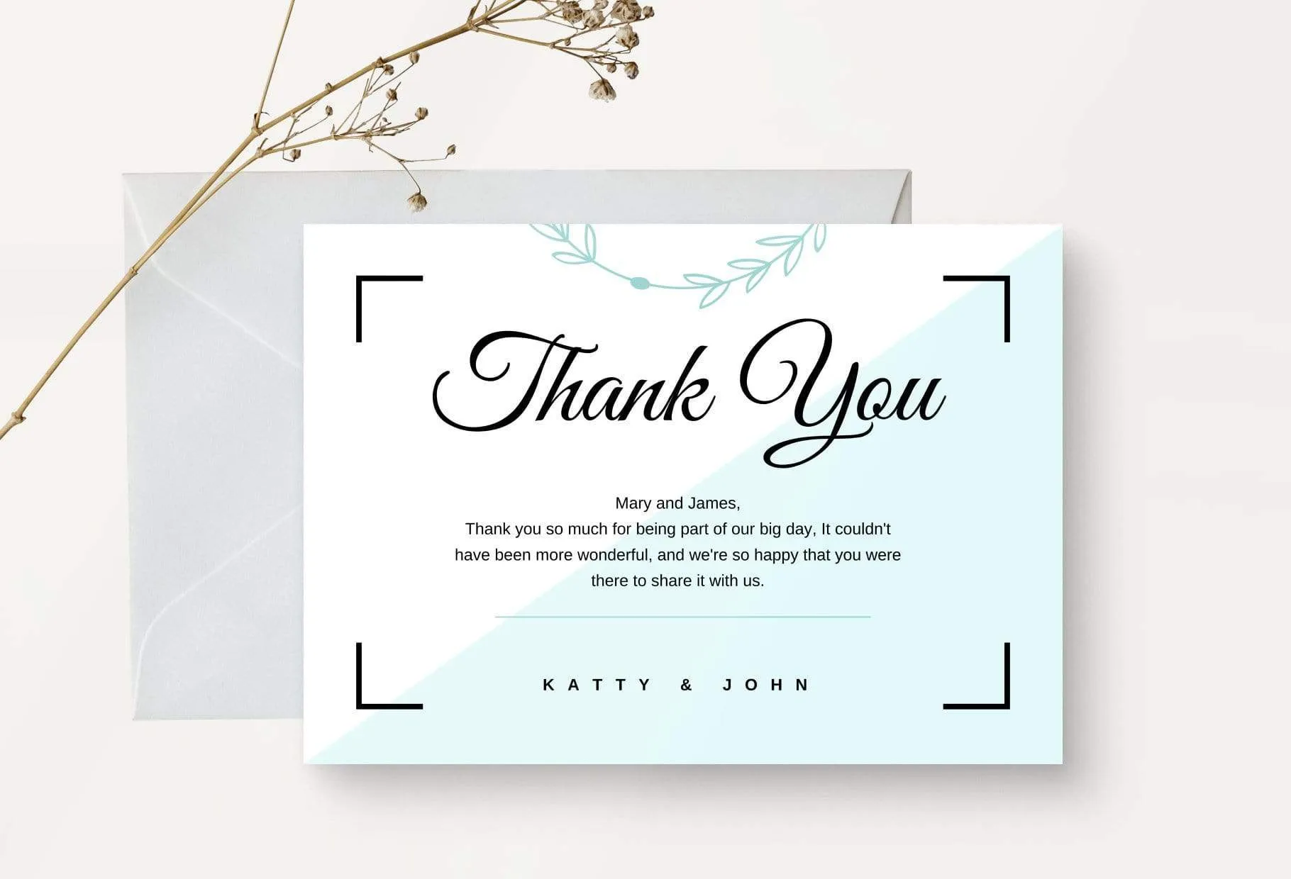 Olivia Printable Thank You Card Packaging Insert Note Canva Template