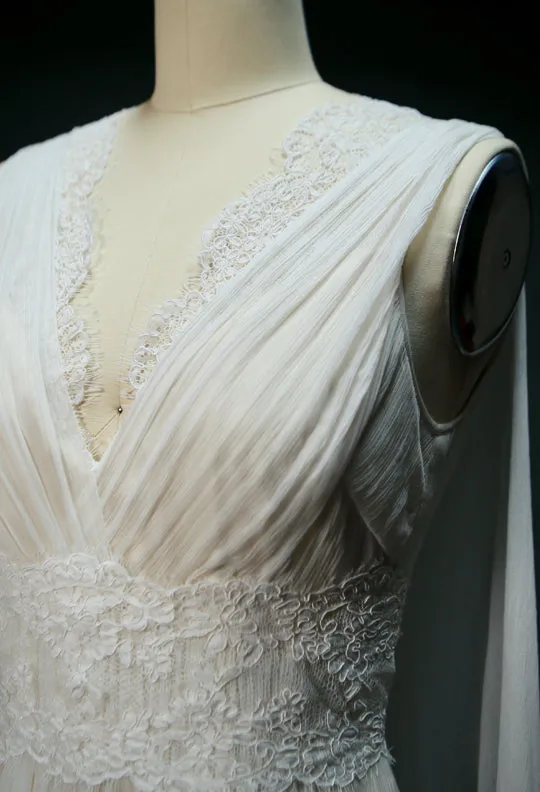 ON6170 Lace Detachable Caplet Wedding Dress