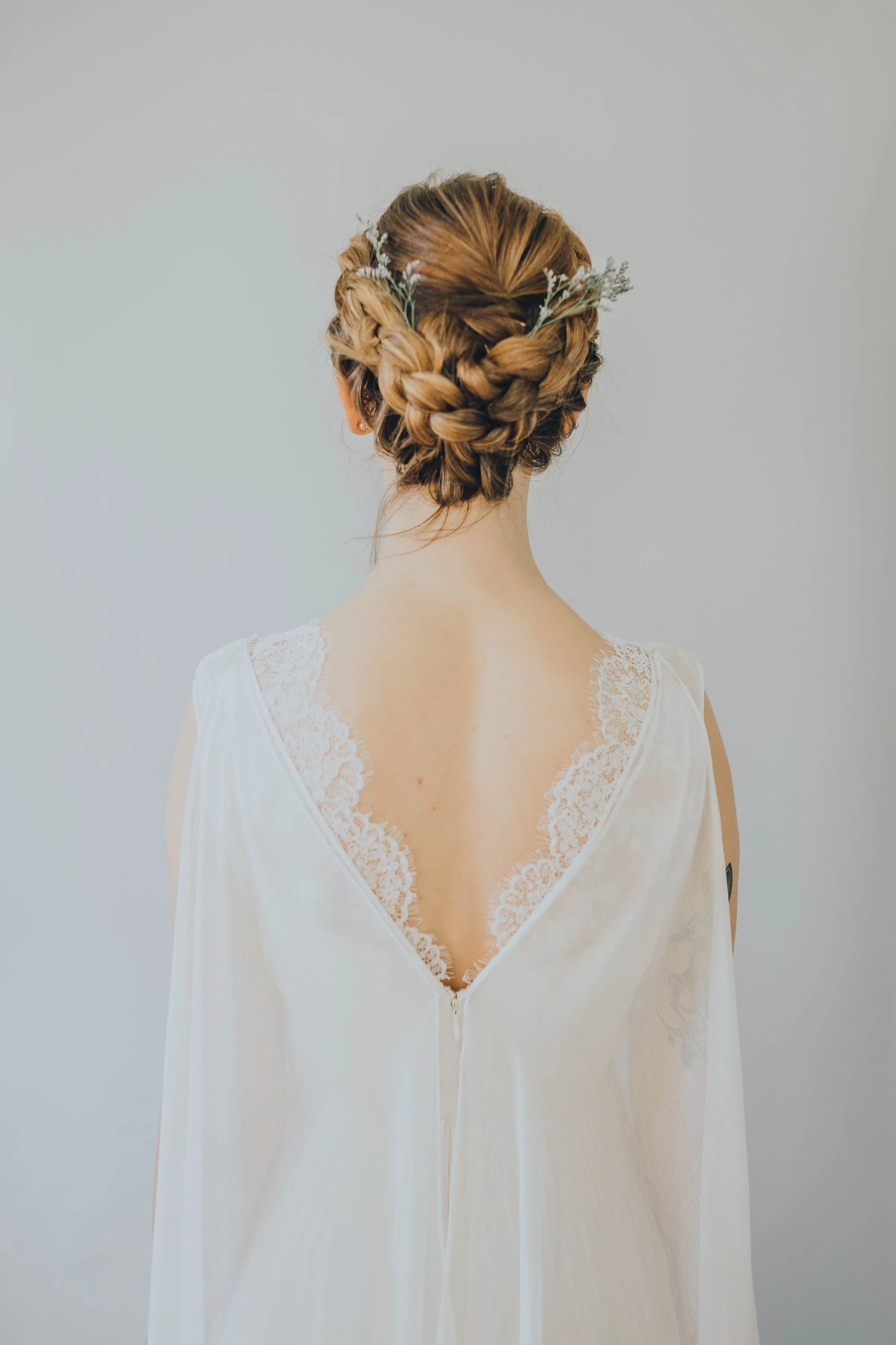 ON6170 Lace Detachable Caplet Wedding Dress