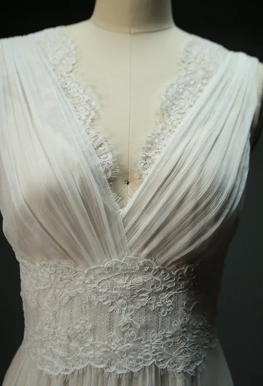 ON6170 Lace Detachable Caplet Wedding Dress