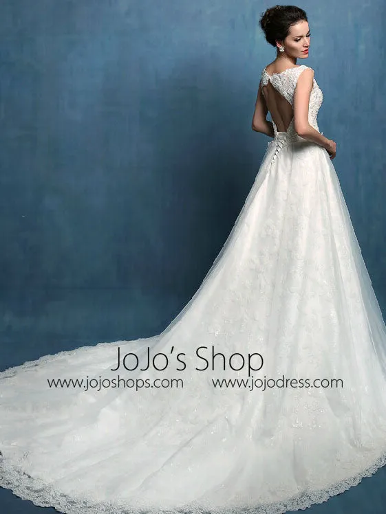Open Back A-line Lace Wedding Dress LW2002