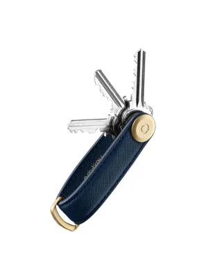 Orbitkey Saffiano Leather Key Organiser Oxford Navy