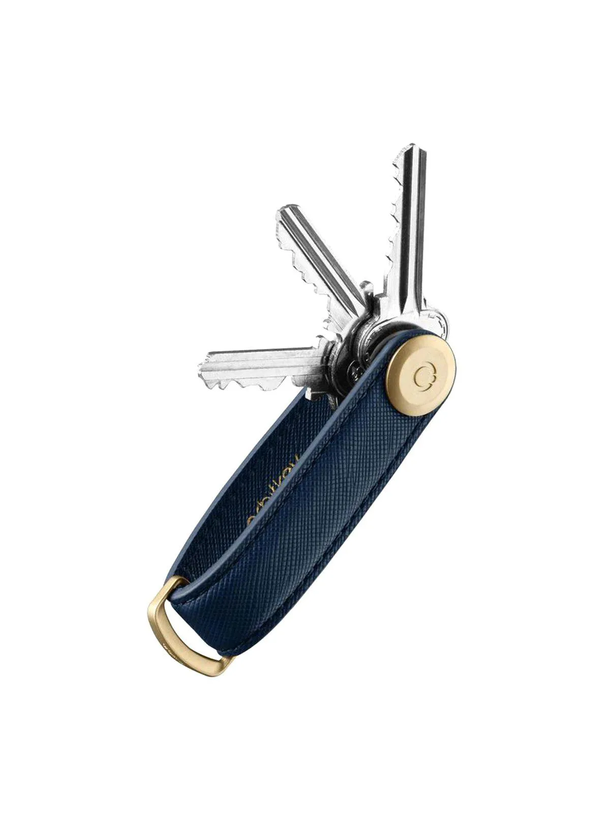 Orbitkey Saffiano Leather Key Organiser Oxford Navy