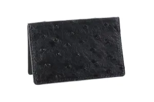 Ostrich Business Card / Credit Card Case - Onyx