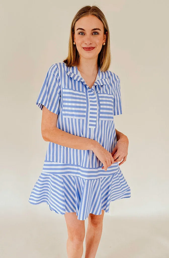 OUT OF OFFICE STRIPED DRESS