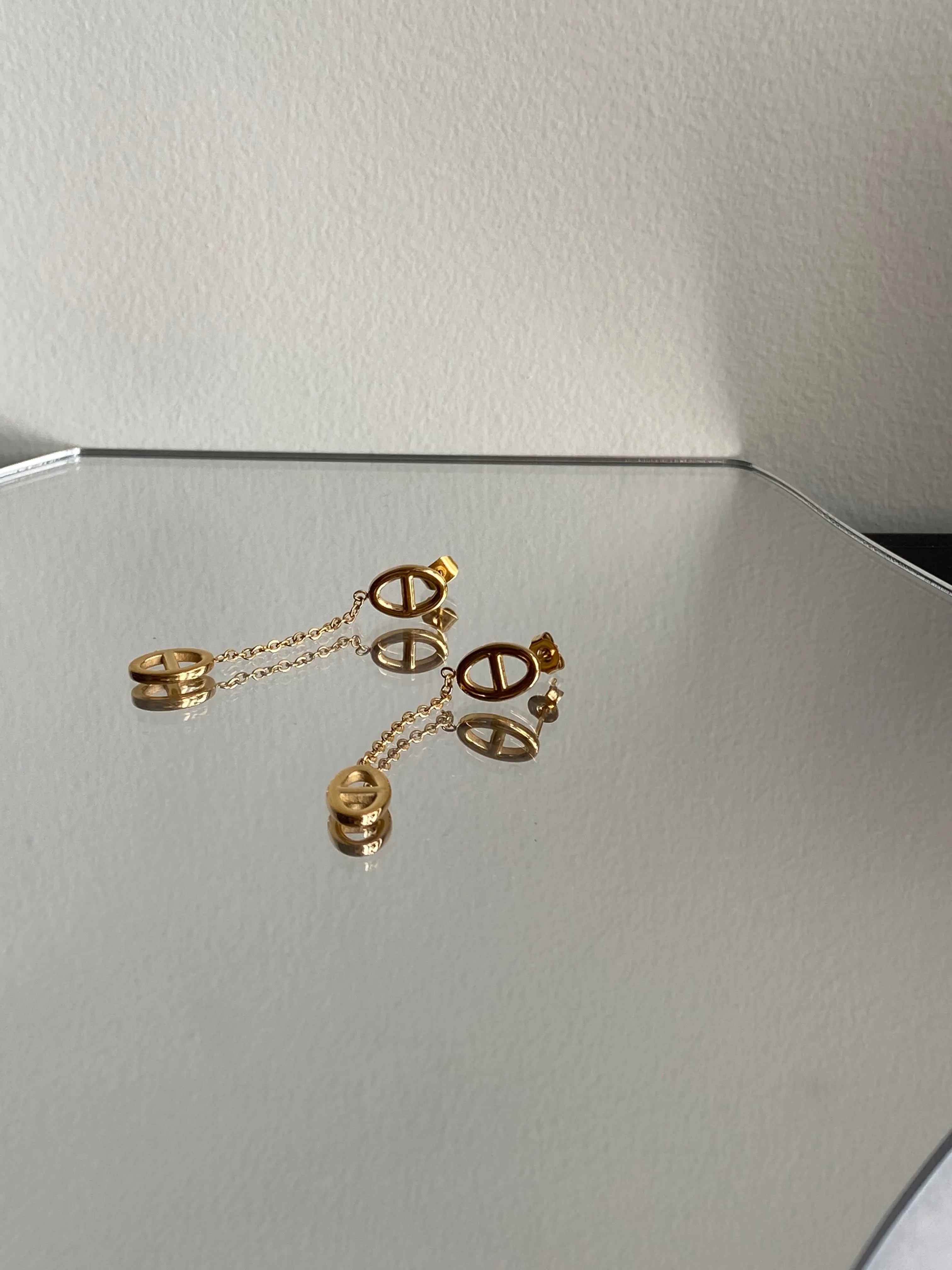 Oval Drop Earrings