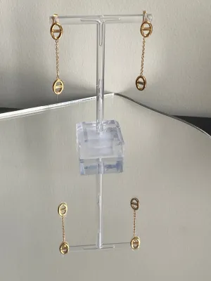 Oval Drop Earrings