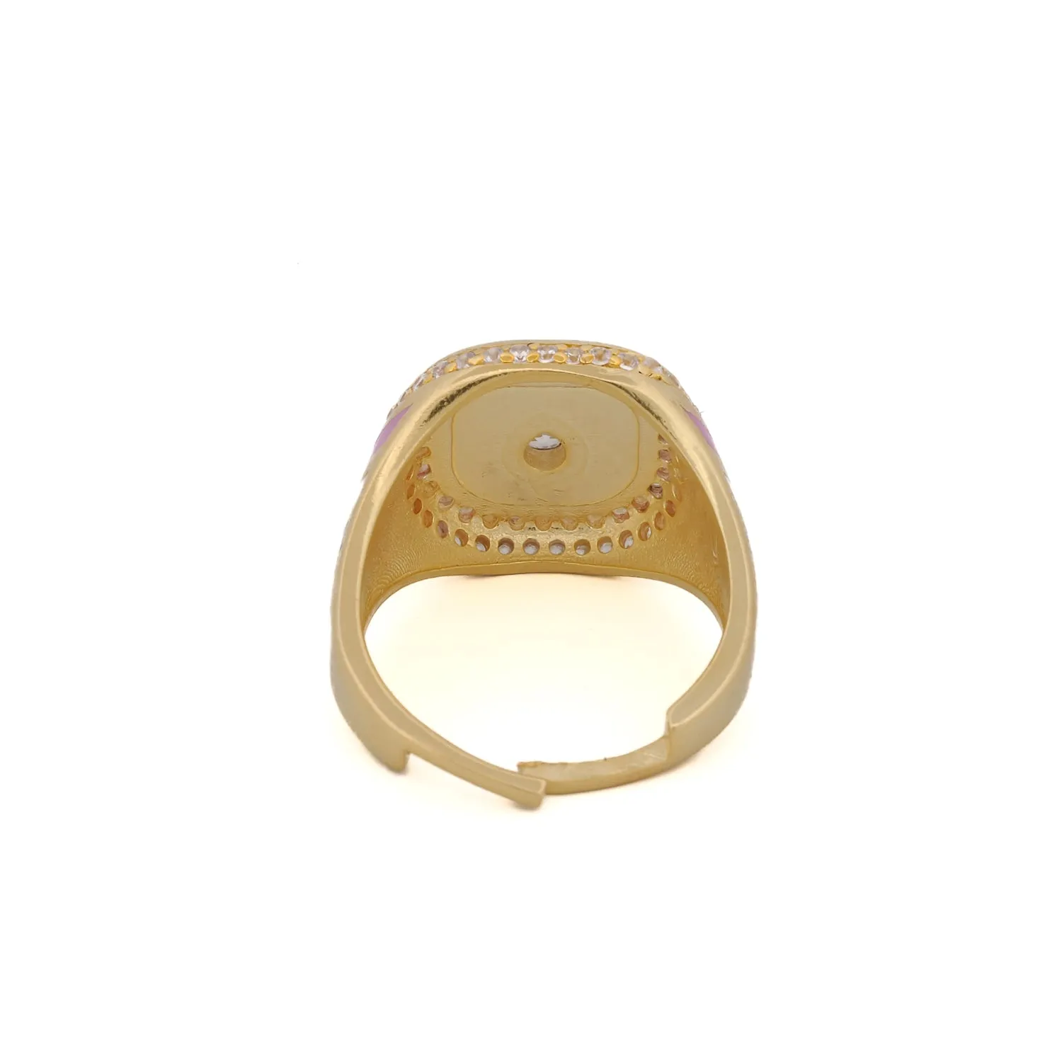 Pastel Colors Diamond & Gold Spring Statement Ring