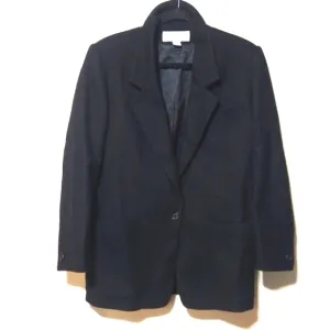 Peabody House Vintage 100% Wool Black Blazer Jacket Size 7/8