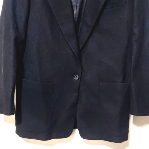 Peabody House Vintage 100% Wool Black Blazer Jacket Size 7/8