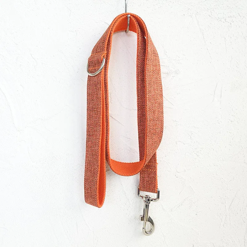 Peach Bowtie Collar & Matching Leash