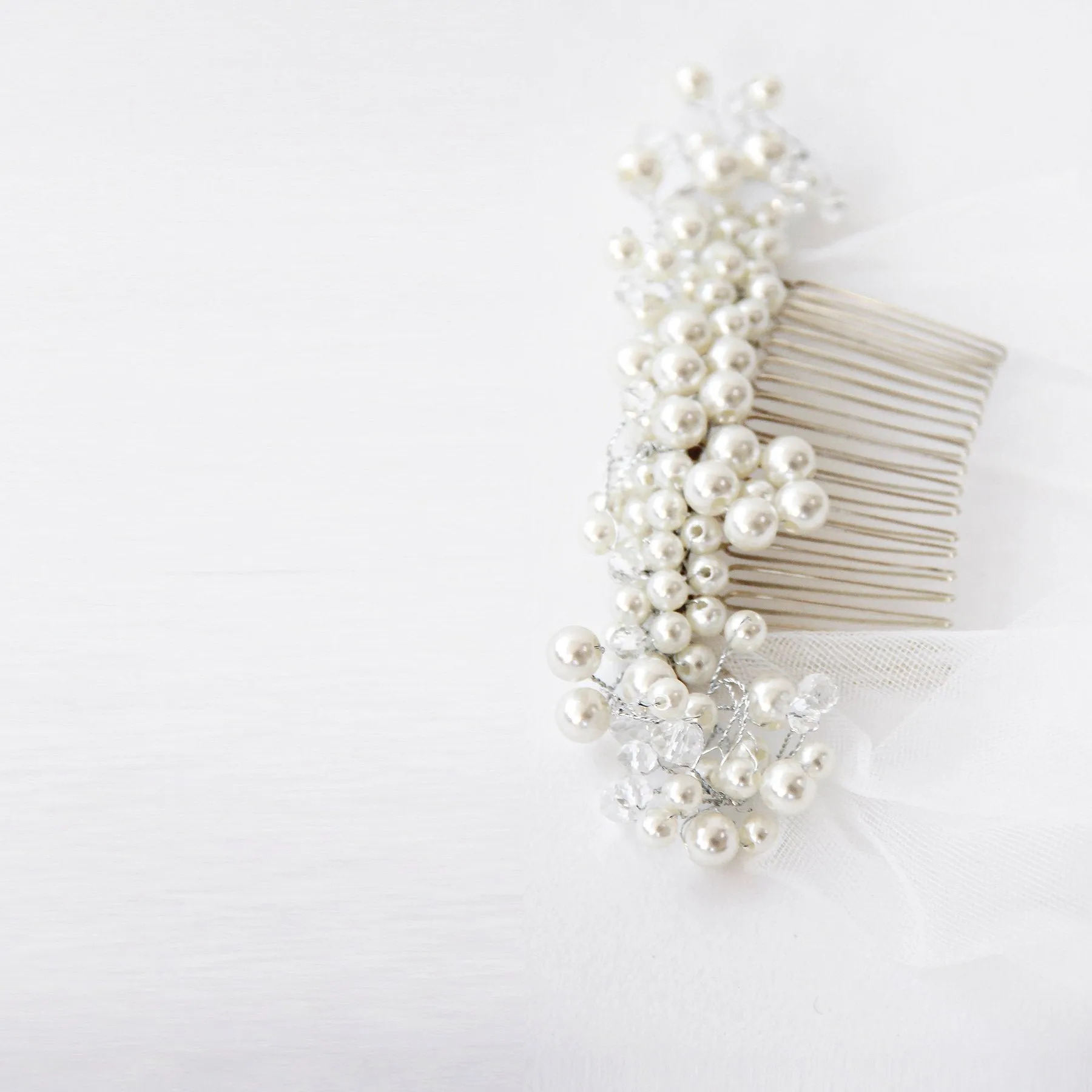 Pearl Tulle Veil  #4033