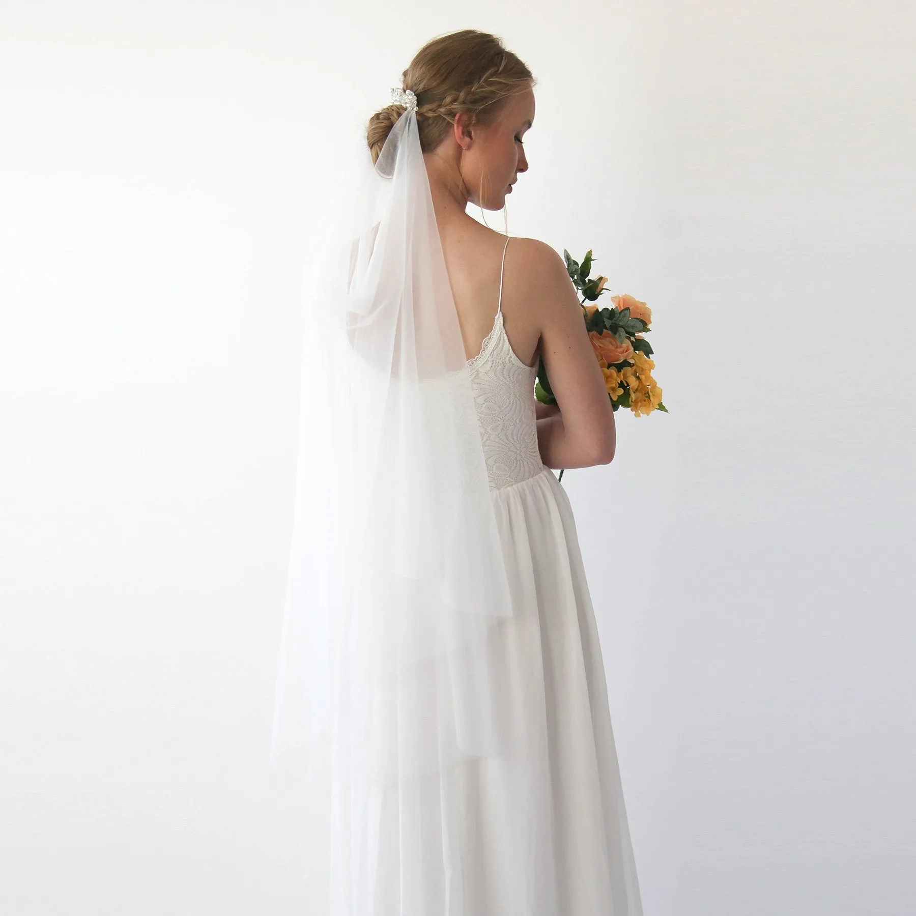 Pearl Tulle Veil  #4033