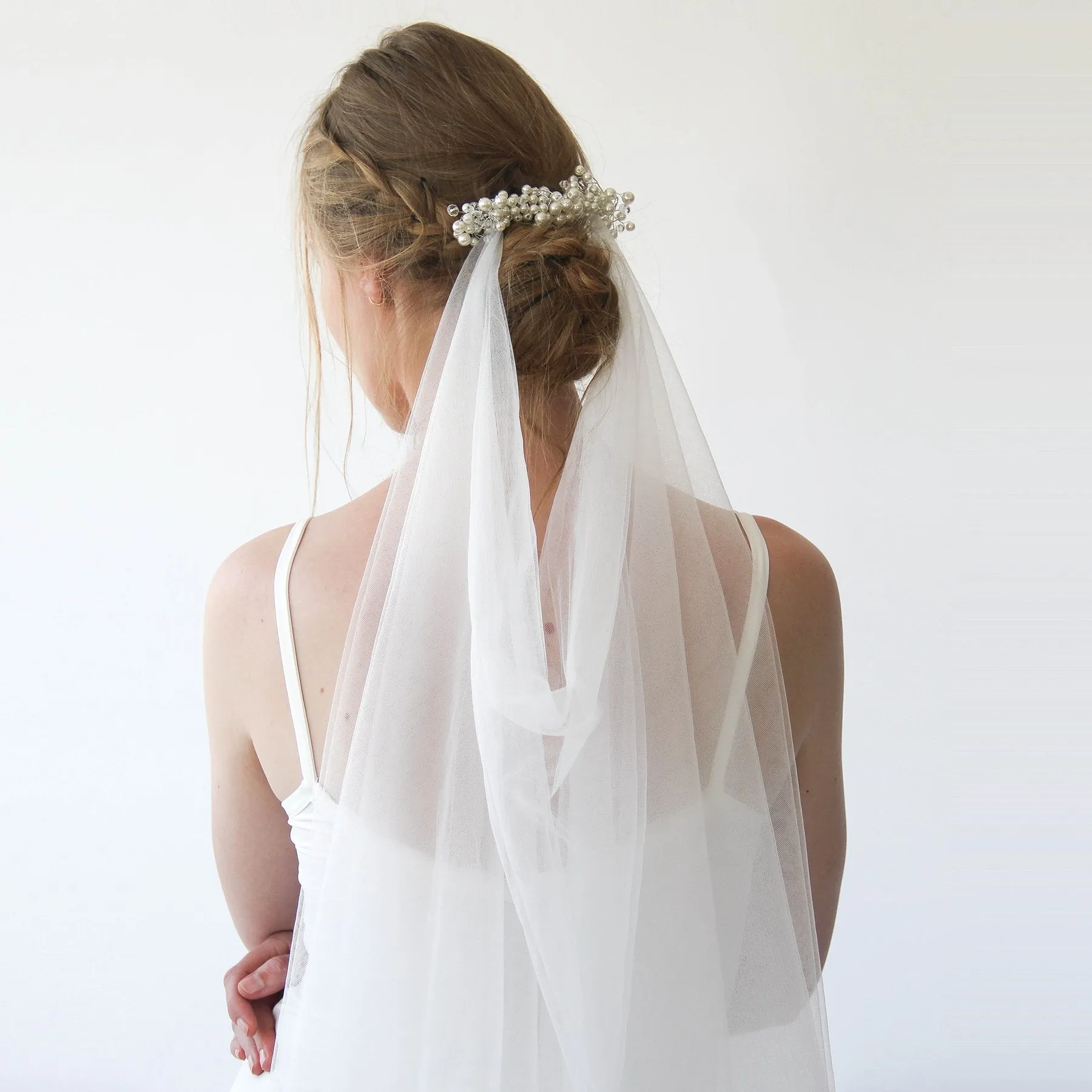 Pearl Tulle Veil  #4033