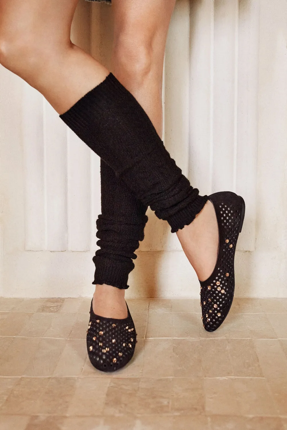 Pedro Garcia Ballerina Shoe with Embellishment Ariane