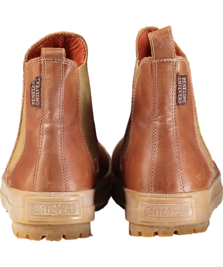 Penelope Chilvers Brown Jump Waterproof Leather Boot UK 6 EU 39 👠