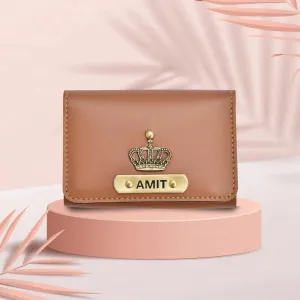 Personalized Business - Visitng Card Holder Vegan Leather - Tan