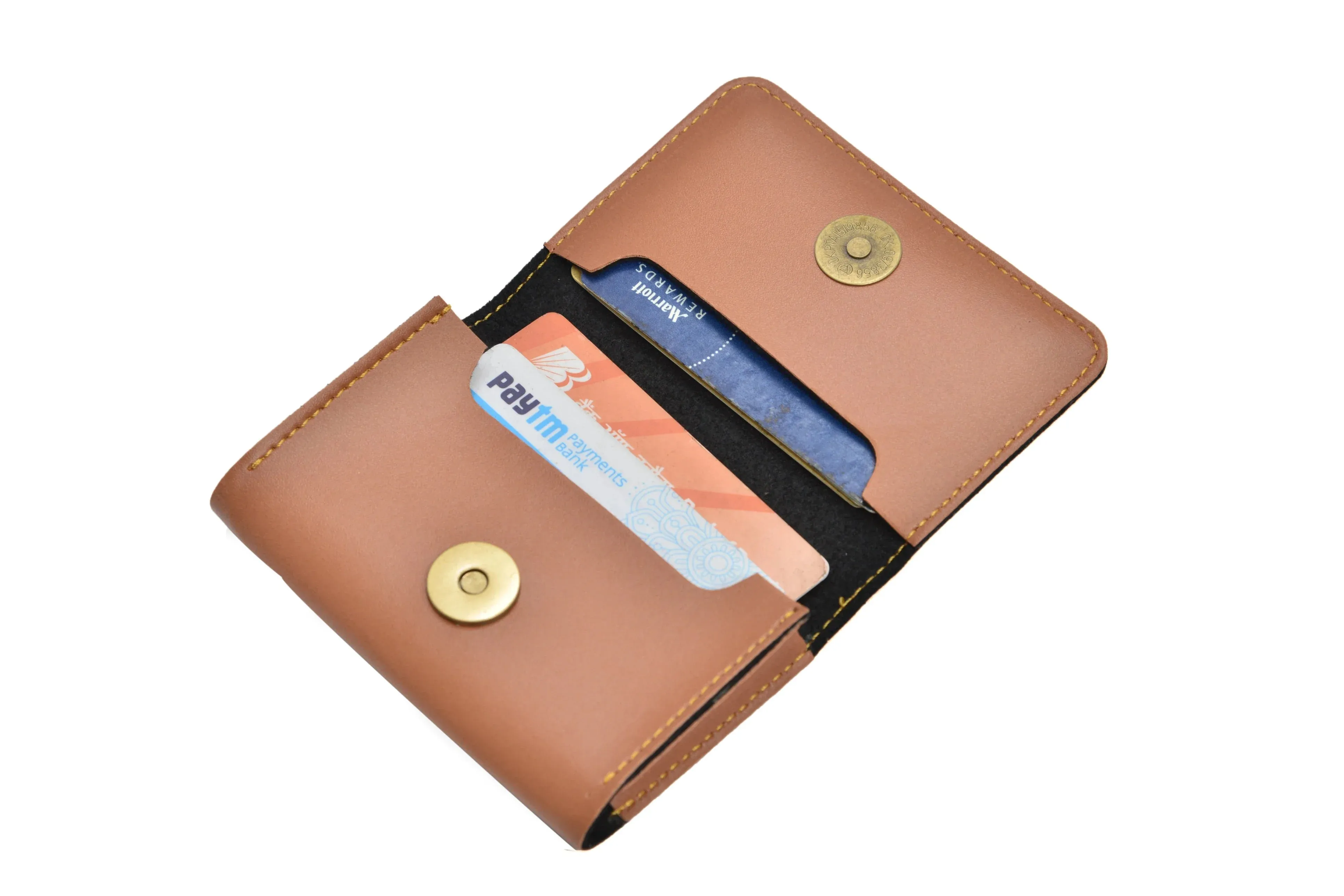 Personalized Business - Visitng Card Holder Vegan Leather - Tan