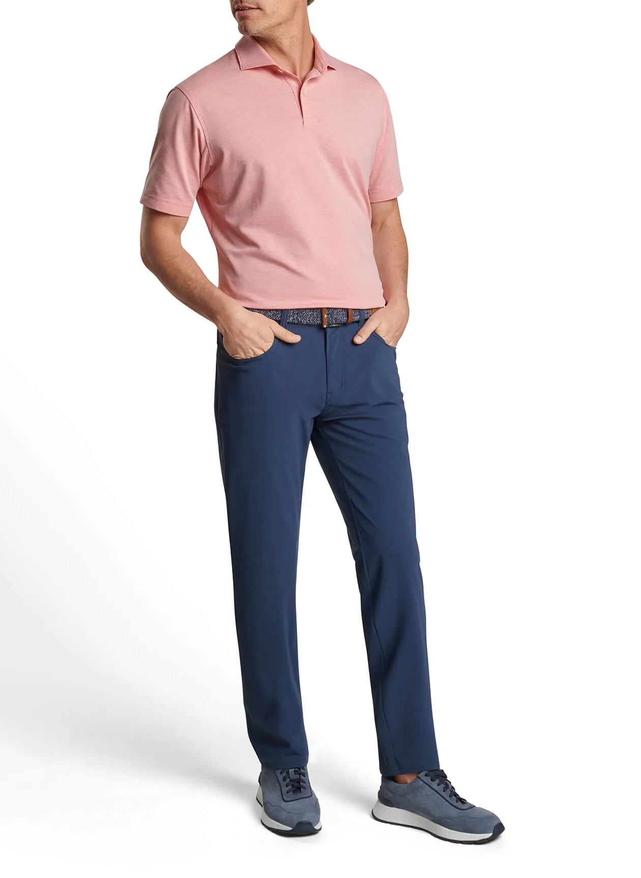 Peter Millar Albatross Cotton Pique Polo - Scarlet Lily