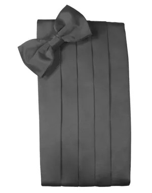 Pewter Luxury Satin Cummerbund