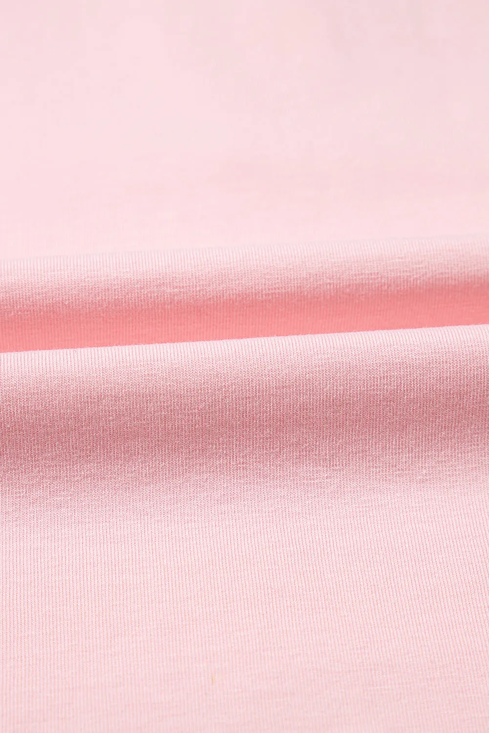 Pink Colorblock Long Sleeve Buttons Henley Top