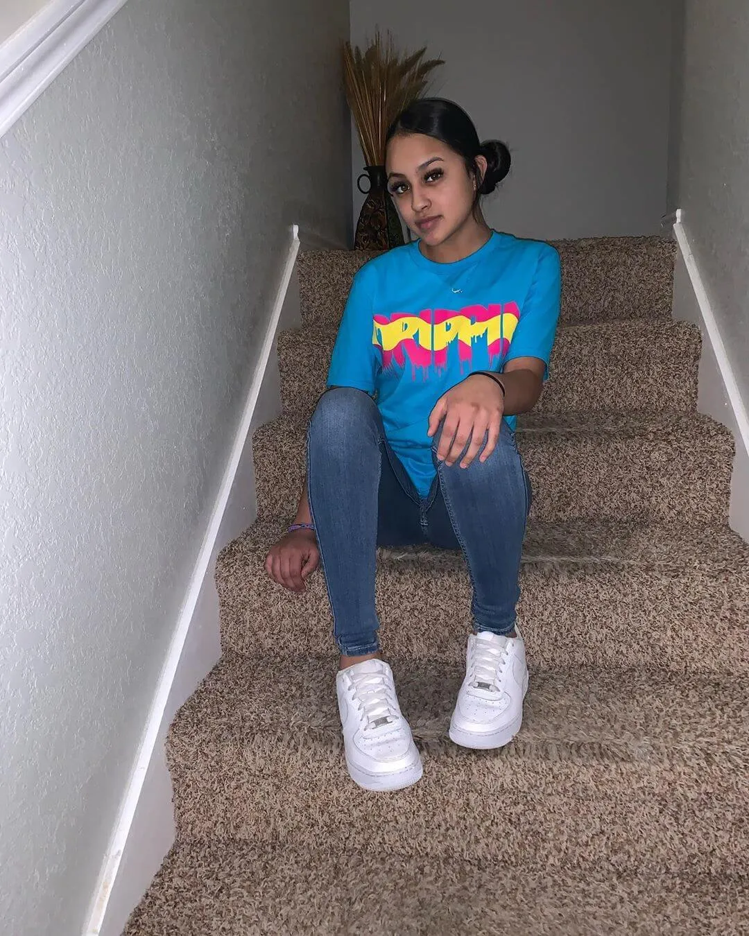 Pink Lemonade Drippin | Caribbean Blue Tee
