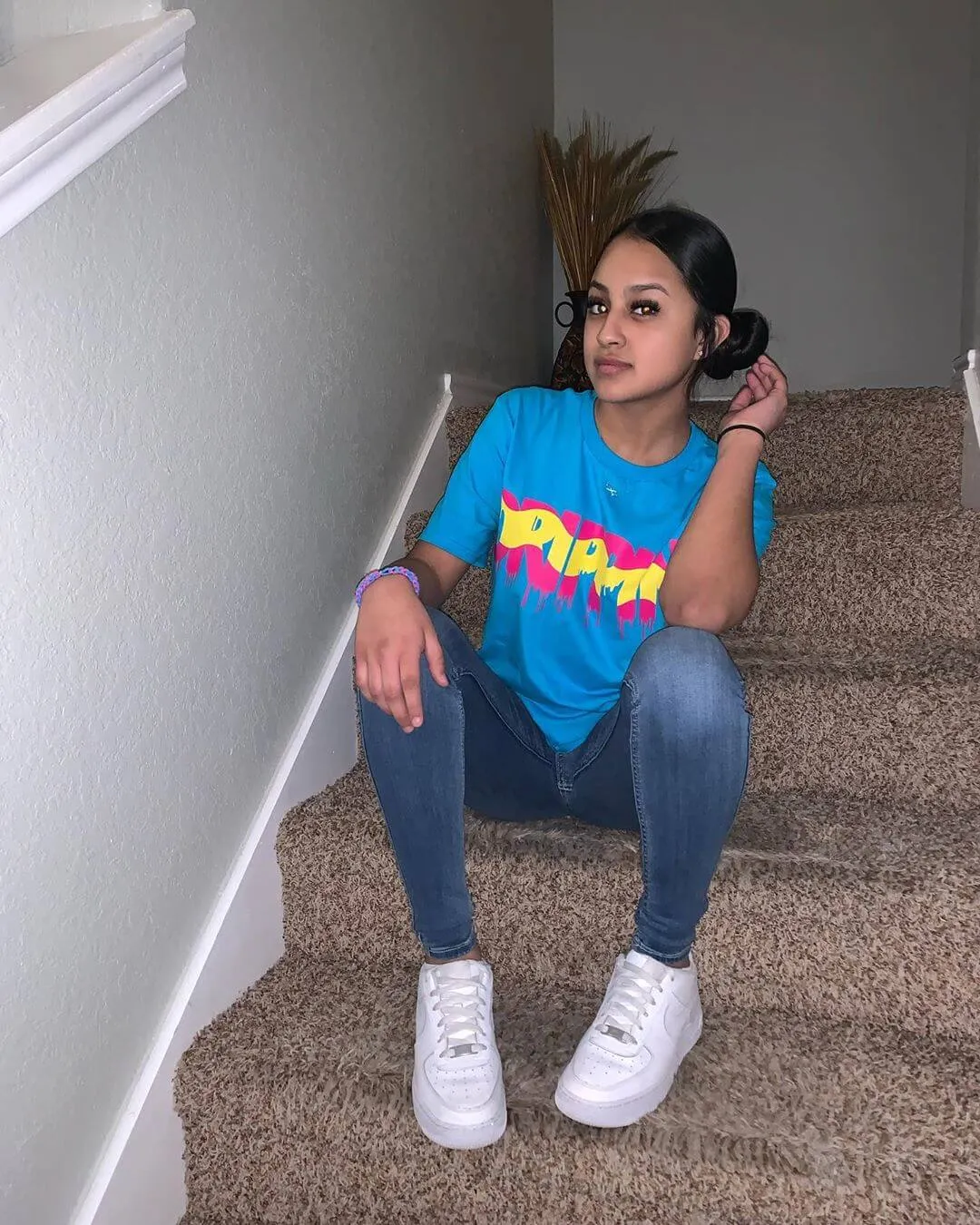 Pink Lemonade Drippin | Caribbean Blue Tee
