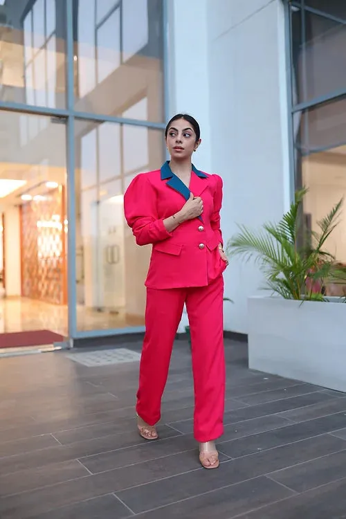 Pink Power Blazer Set