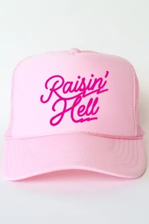 Pink Raisin' Hell Otto Soft Pink Foam Front Trucker Hat