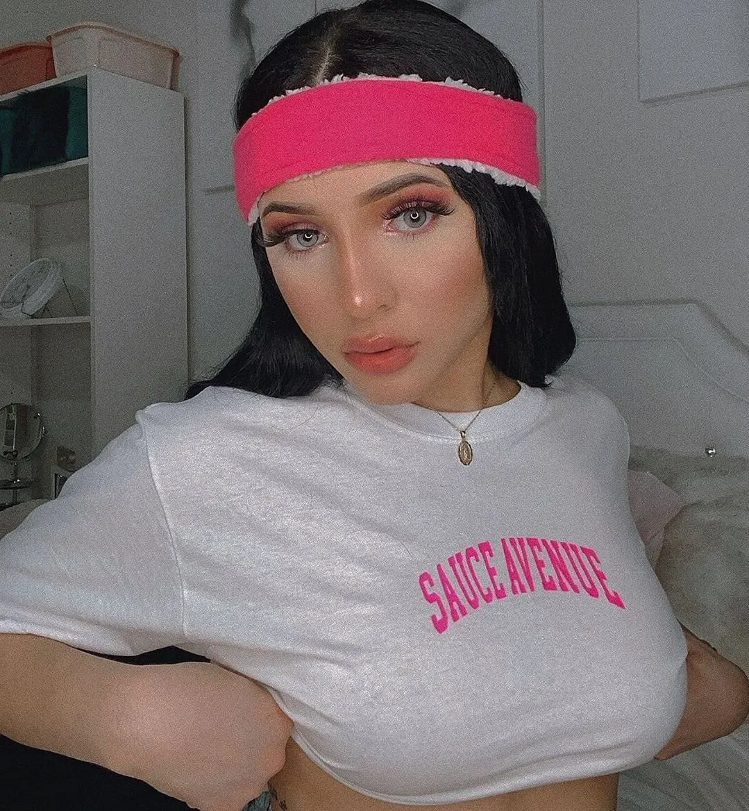 Pink SA Curve | White Tee