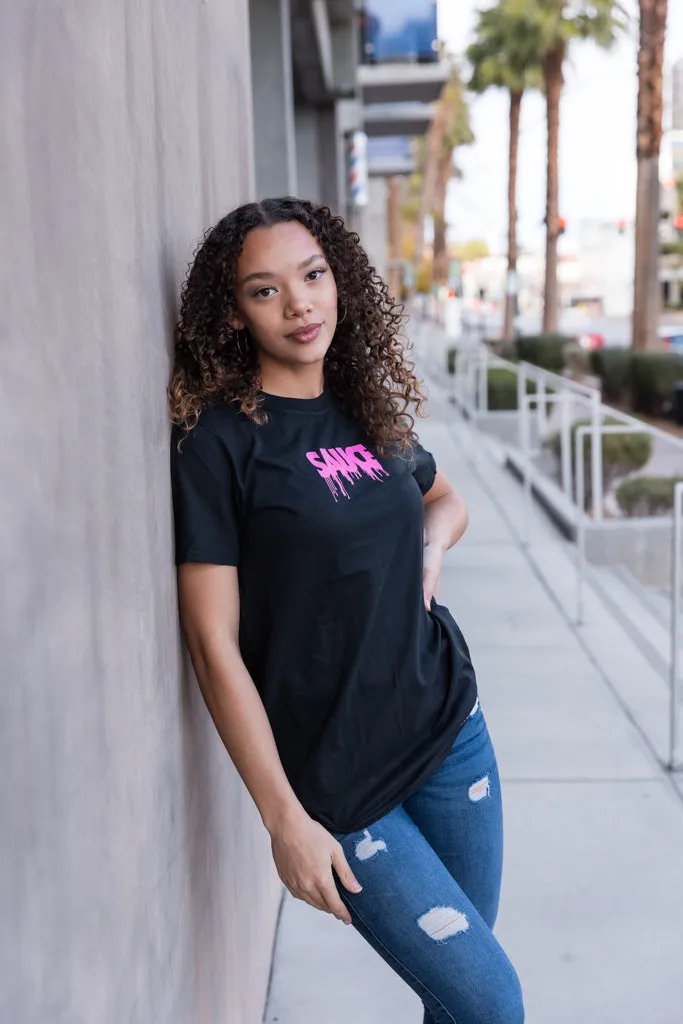 Pink Sauce (S) | Black Tee
