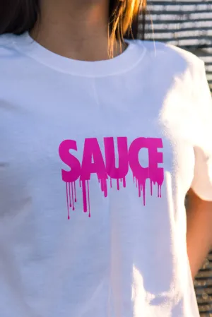 Pink Sauce (S) | White Tee