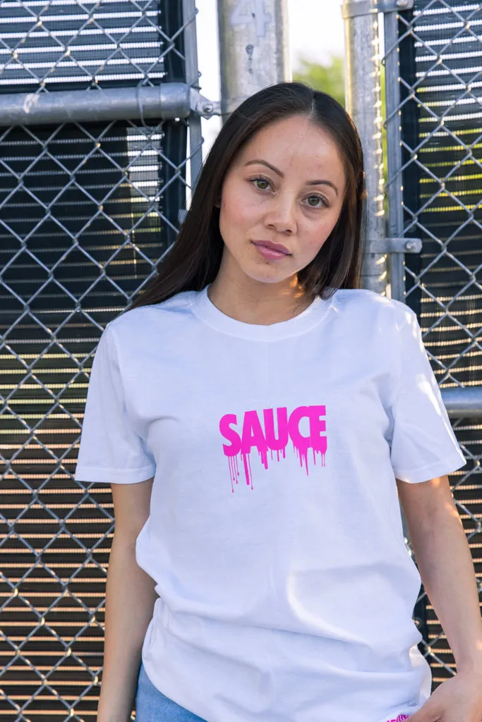 Pink Sauce (S) | White Tee
