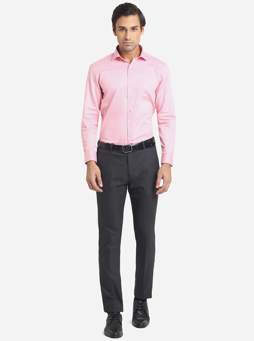 Pink Solid Regular Fit Formal Shirt | Greenfibre