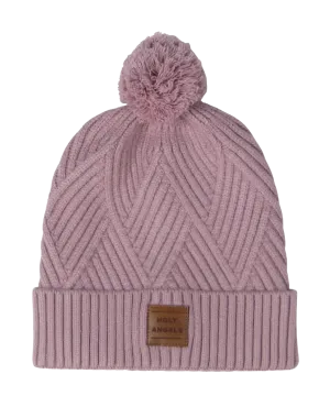 Pink Textured Cuff Beanie