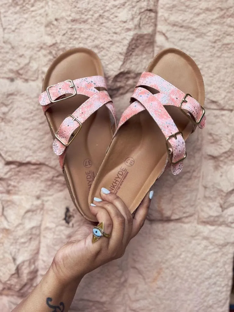 Poirou Peach Shimmer Comfort Slipons