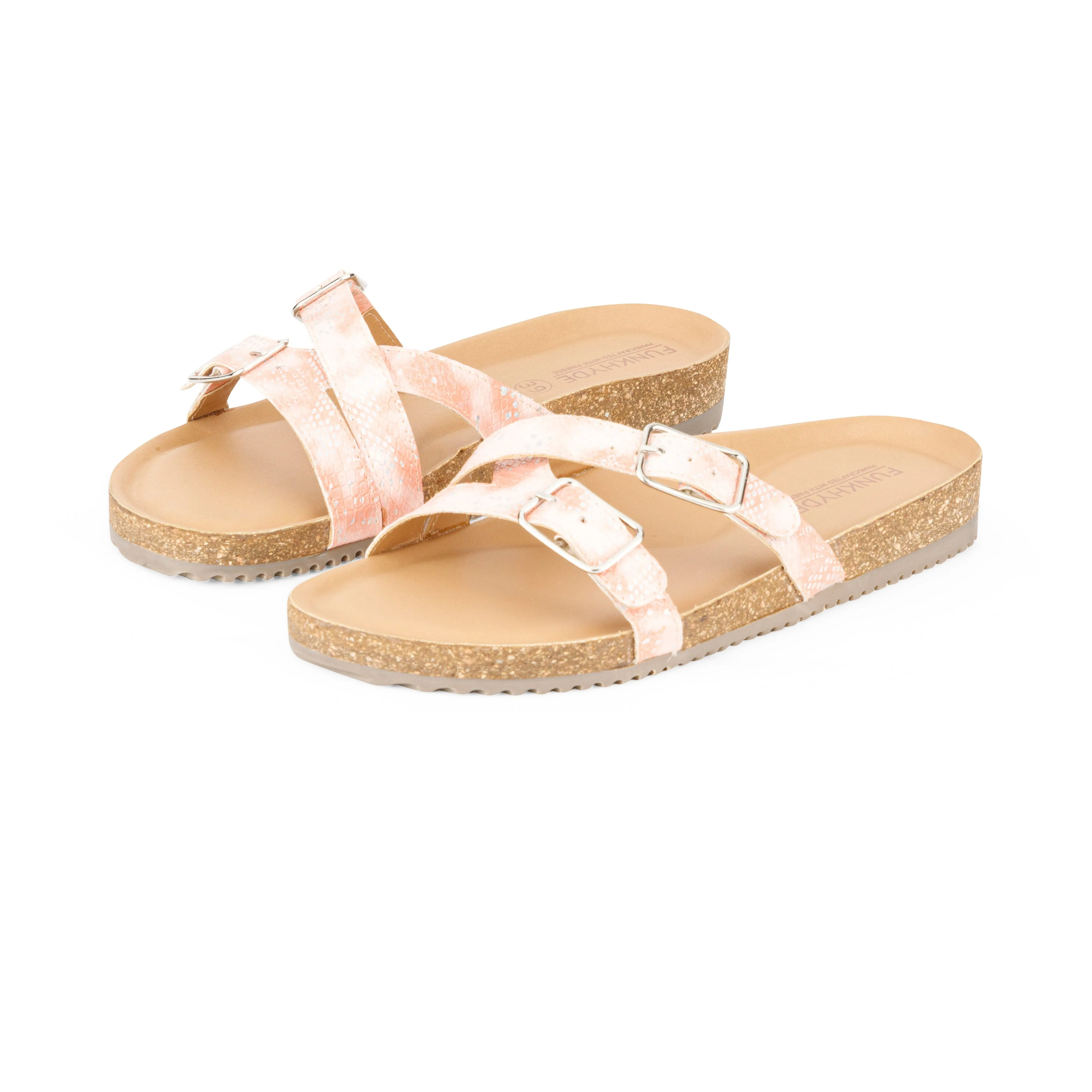 Poirou Peach Shimmer Comfort Slipons
